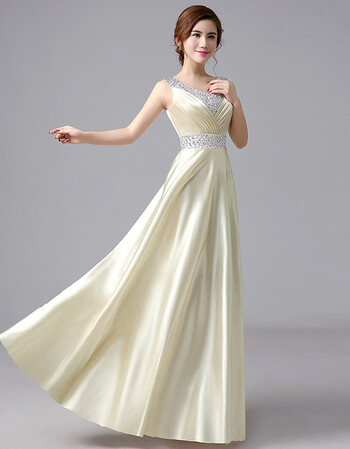 演出服装女成人合唱团晚礼服长裙学生主持连衣裙宴会迎宾女 香槟色 xl