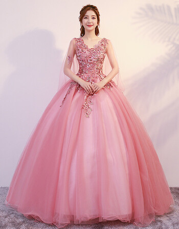 彩纱2018新款主持人演出学生声乐独唱艺考服装蓬蓬裙长款晚礼服女