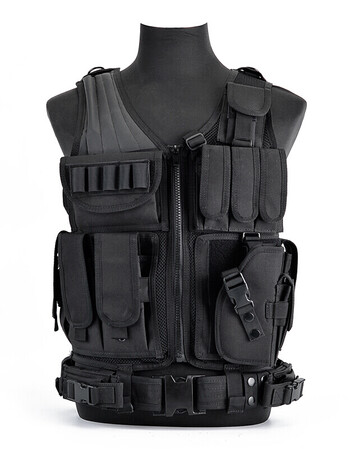 武款警特款警部队战术背心特种兵战术马甲防刺服透气网作战背心多功能