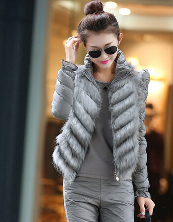 羽绒服套装女2018 新款三件套装女冬装时尚潮加厚 修身显瘦服袄外套