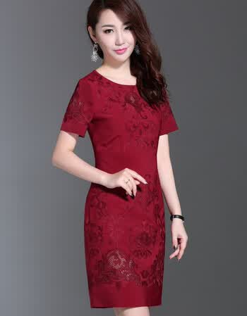 服丈母娘高贵婚礼妈妈装结婚礼服春秋装2018新款连衣裙喜婆婆婚宴装