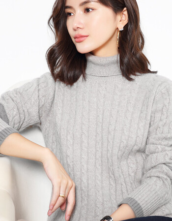 2018秋冬新款羊毛衫女高领短款加厚套头毛衣慵懒宽松针织衫打底衫