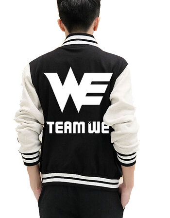 卫衣联盟skt战队比赛ig队服 潮韩版男棒球服春秋款薄款外套 we黑色