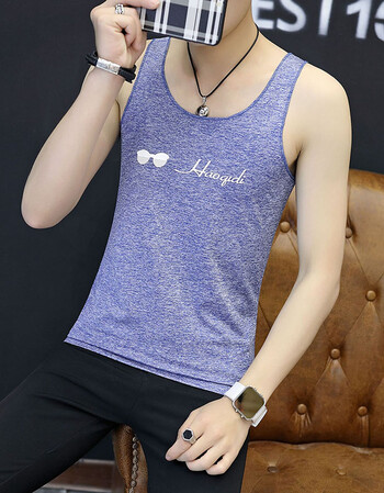 生活驿站 男短袖t恤夏季韩版修身男士半袖打底体恤衫潮流男装无袖背心