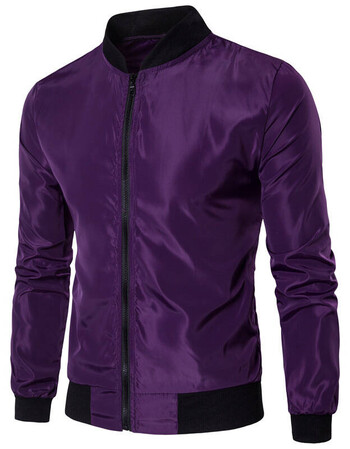 闪爆2017夏季新款时尚休闲男士防晒外套男款防晒衣 紫色 m