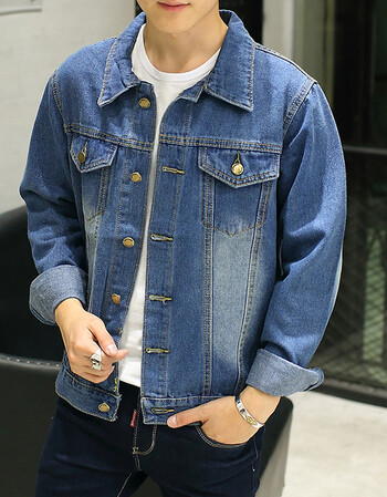 尊尚鸟 牛仔夹克衫男港风帅气牛仔外套韩版学生秋季新款修身长袖休闲