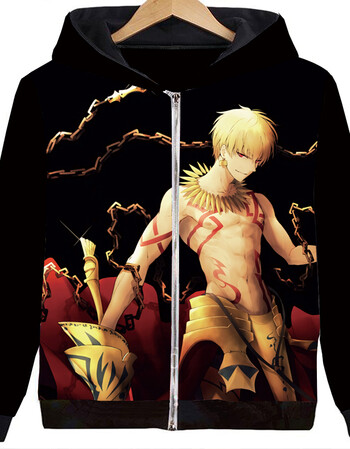 约会大作战刀剑神域纱雾fgo命运贞德蕾姆周边衣服外套男 fgo金闪闪 xl