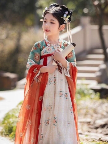 母婴>童装>儿童汉服/民族服装>儿童汉服/唐装>女童新款汉服春秋儿童
