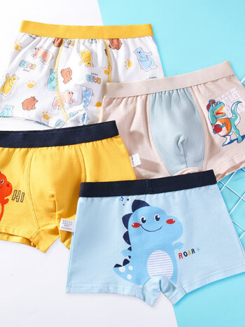 百冰梦4条装儿童小男孩平角内裤10岁男童大童青少年发育期13一15岁