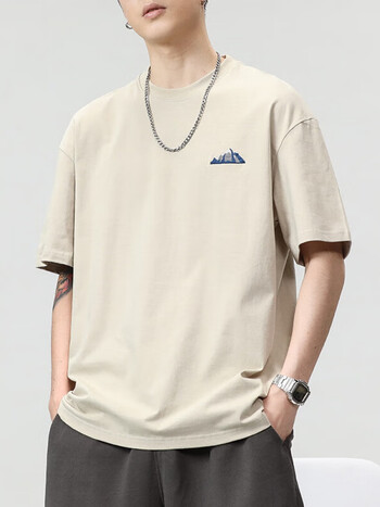 班尼路   baleno重磅纯棉280g潮牌男夏季圆领短袖上衣日系户外宽松t恤