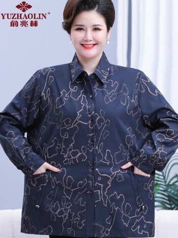 俞兆林中老年人200斤妈妈春装外套女特体大码衬衫50岁60奶奶春秋衬衣