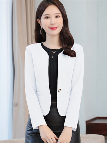 俞兆林小西装外套女春秋小款无领西服外搭女短款季新款2022时尚小个子