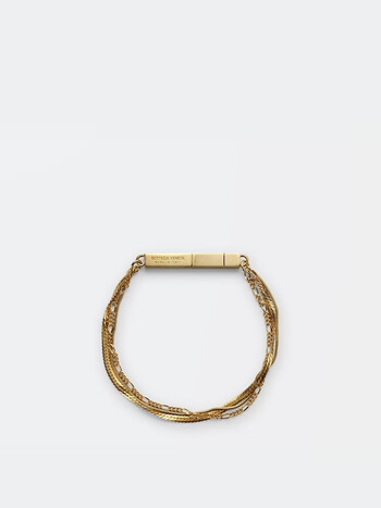 bottega veneta葆蝶家男士chains手链bv手链 金黄色-l s