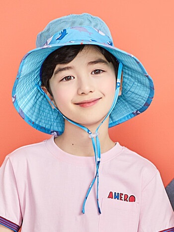 kocotree帽子儿童遮阳帽男童女童太阳渔夫防晒帽防紫外线盆帽沙滩海边