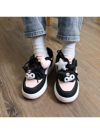 回力库洛米鞋甜酷日系可爱软妹运动鞋厚底板鞋女2023新款国潮小众黑粉