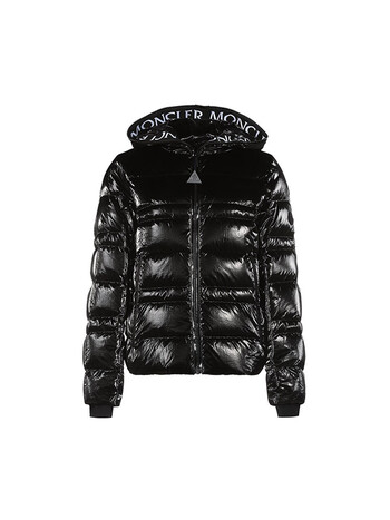 蒙口(moncler)女士短款鹅绒连帽羽绒服黑色 1a00019 53a3h 999 2码
