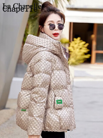 拉夏贝尔lachapelle棉服女冬季2023年新款女装时尚百搭棉袄女中长款小