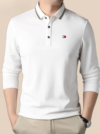 tommyjeans美国高端品牌汤米男装秋季长袖polo衫宽松大码商务休闲衣服