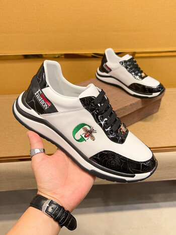 酷奇男士高档休闲鞋2023年新款个性字母板鞋男款潮款男鞋蓝色38