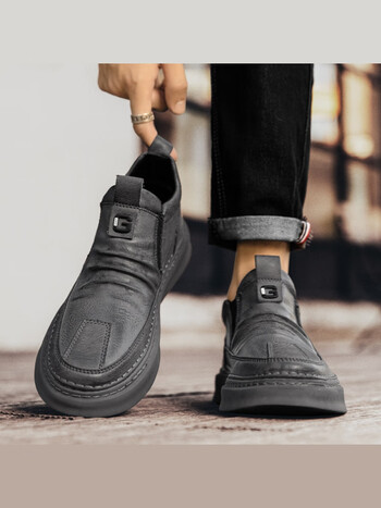 百丽驼美士balitomms断码轻奢男士休闲皮鞋2023新款秋季韩版黑色运动