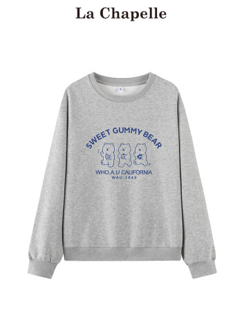 lachapelle拉夏贝尔2024新款休闲时尚纯色百搭卫衣春秋圆领宽松款上衣