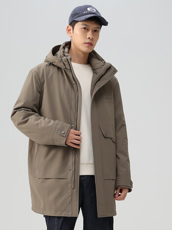 优衣库uniqlo羽绒服男冬季新款保暖大码加厚外套可拆卸内胆鸭绒服中长