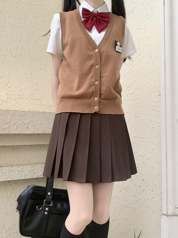 米蔓樱jk制服棕色jk百褶裙女无内衬夏季夏款jk裙子咖色半身裙卡其色jk