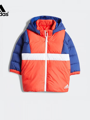 阿迪达斯童装冬季新款婴童羽绒服短款男女宝宝13岁儿童保暖羽绒外套h3