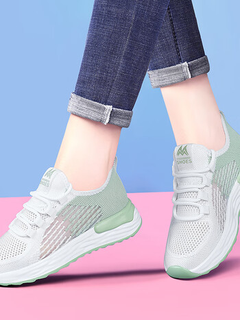 意尔康潮牌小白鞋女夏季薄款新款运动鞋女款网面轻便软底跑步鞋透气