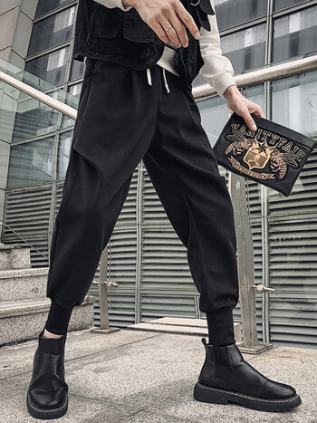 定将秋冬配马丁靴子风衣穿的靴裤男搭配马丁靴的裤子男裤百搭束脚休闲