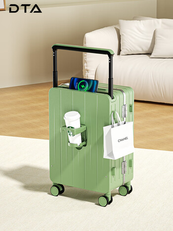 dta行李箱20吋女多功能小型登机拉杆箱子24吋男大容量宽拉杆旅行箱