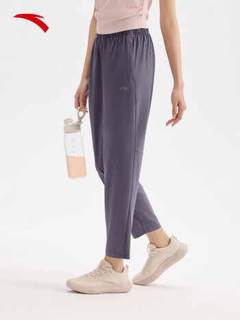 运动长裤女夏季新款直筒健身跑步训练梭织九分裤子