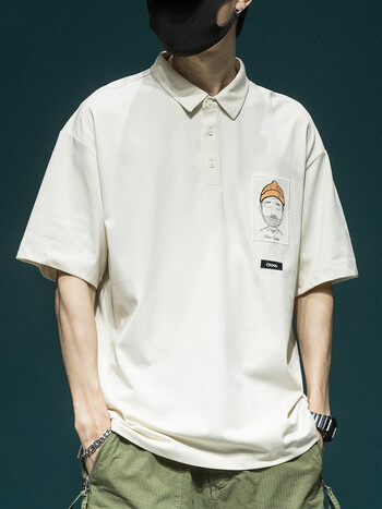 依郎酷短袖t恤男宽松上衣服夏季polo男士半袖男生半截袖体恤衫大码