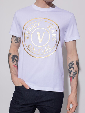 {中秋好礼}顺丰当日发versace范思哲男装t恤男士美杜莎短袖打底衫 金