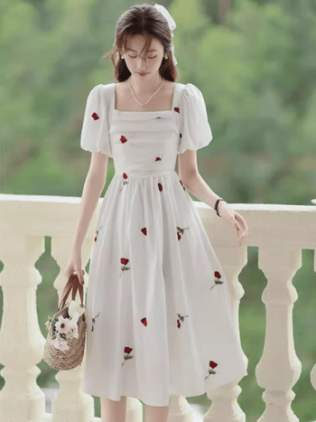 景怡依少女大学生女孩初中学生裙子夏装洋气连衣裙1225岁女孩初高中生