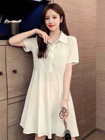 胖女生穿的夏天衣服宽松大码胖mm学生显瘦格子连衣裙大码女装200斤胖