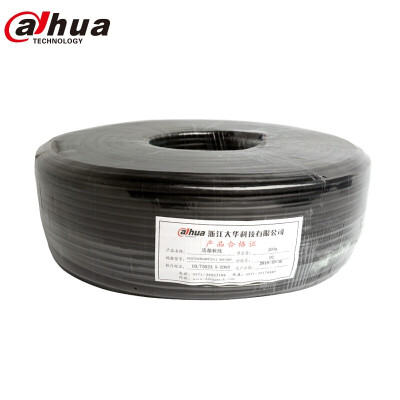 大华 (dahua) 电线电缆 RVV2*1.0平方国标两芯电线2芯多股铜丝 软护套线 电源线 黑色 200米
