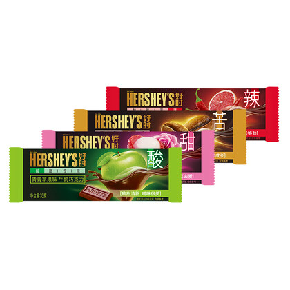 好时hersheys酸甜苦辣系列青青苹果味牛奶巧克力排块休闲零食糖果35g