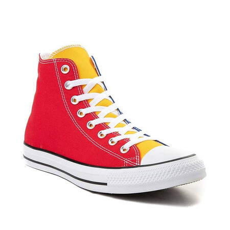 匡威(converse)all star hi 经典街头男女情侣高帮帆布鞋 红蓝鸳鸯 m