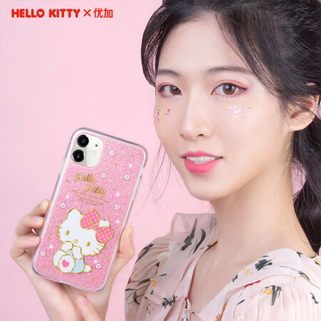 Hello Kitty苹果11手机壳 Hello Kitty 官方正版 苹果11手机壳iphone11保护套卡通星 钻闪粉硅胶全包防摔软壳七里香凯蒂 行情报价价格评测 京东