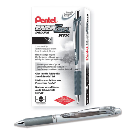 Pentel 派通 EnerGel RTX 可伸缩液体凝胶墨...