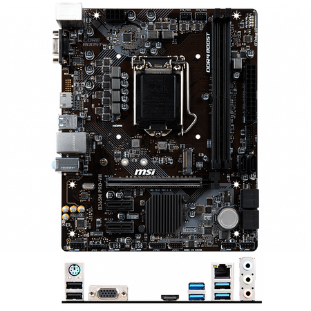 二手 msi微星 b365 m (m2) 主板cpu套装 1151针 上ddr4 支持6-9代cpu