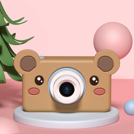 拍照相机3200万数码迷你小单反可拍照录像宝宝玩具生日礼物c1小熊16g