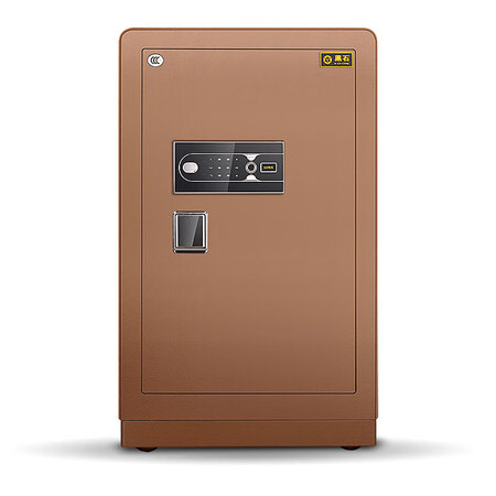 黑石 3c认证1米保险柜办公大型文件保险箱家用全钢 指纹密码款 摩卡金