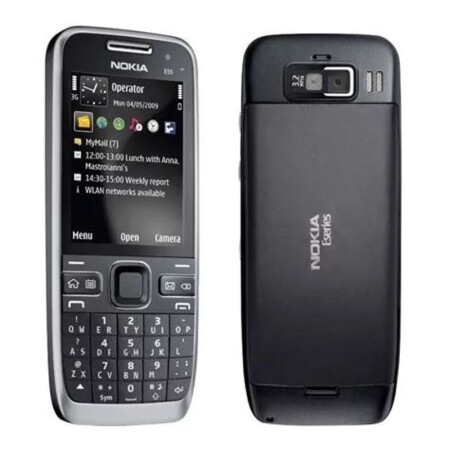 nokia诺基亚e52超轻薄直板按键手机移动联通学生老人备用机wifi黑色