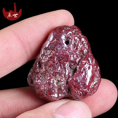 辰世 天然朱砂吊坠原矿原石无根砂项坠男女本命年转运挂件大型一物一