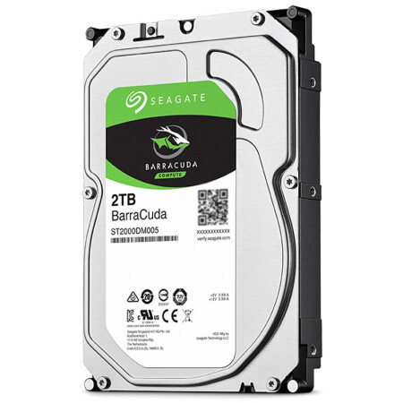 希捷(Seagate)2TB 256MB 5400RPM 台式机机械硬盘 SATA接口 希捷酷鱼BarraCuda系列(ST2000DM008) 