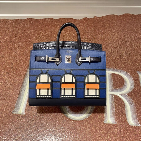 99新】爱马仕(hermes)birkin20 黑夜小房子 d刻女士手提包【图片 价格