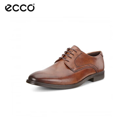 爱步（ECCO）男士正装商务皮鞋 英伦简约轻盈耐磨德比鞋墨本...