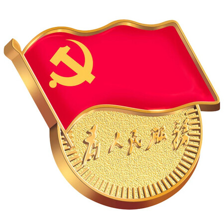 益美得 yh9018标准款党徽胸章 锌合金强力磁扣蝴蝶扣别针党员徽章为